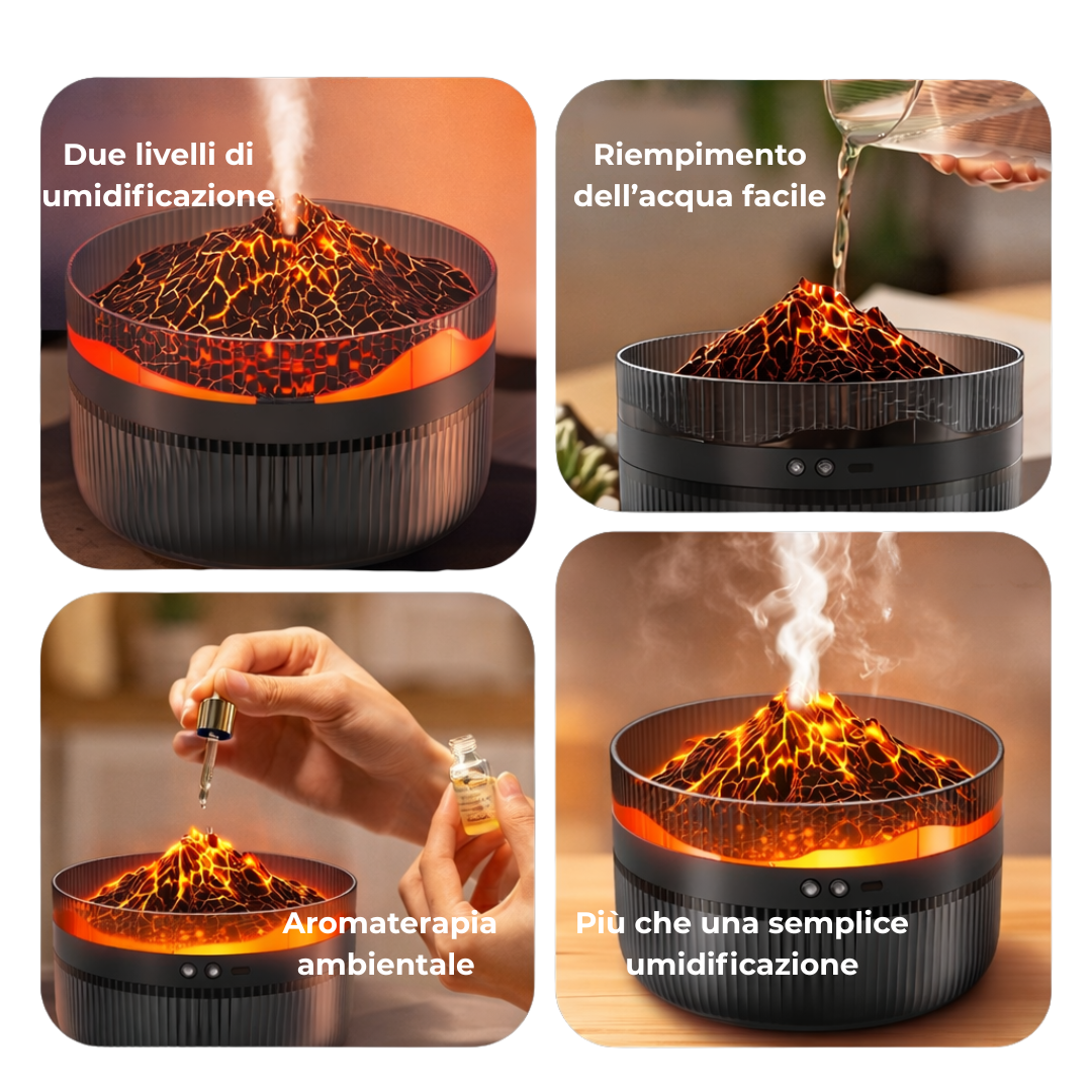 Umidificatore a vulcano